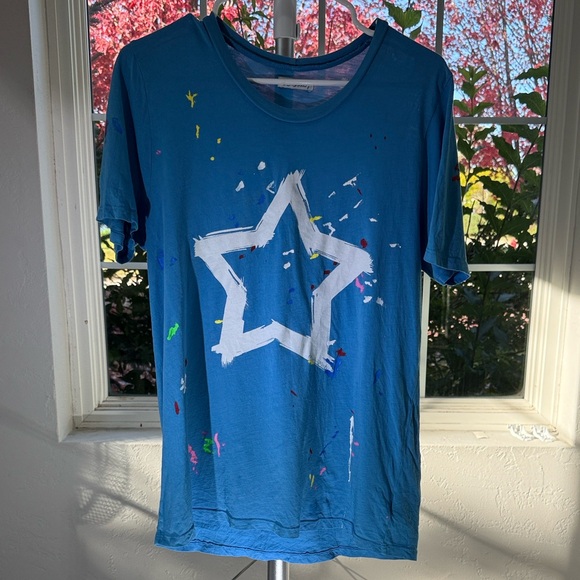 Lauren Moshi Sky Blue Graphic Tee - Picture 3 of 4